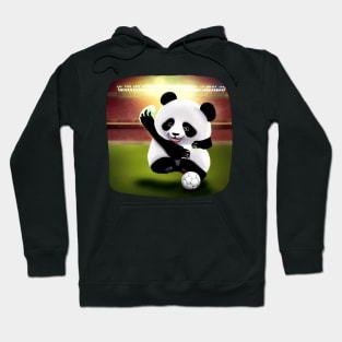 Cute Panda Soocer in Future World Hoodie